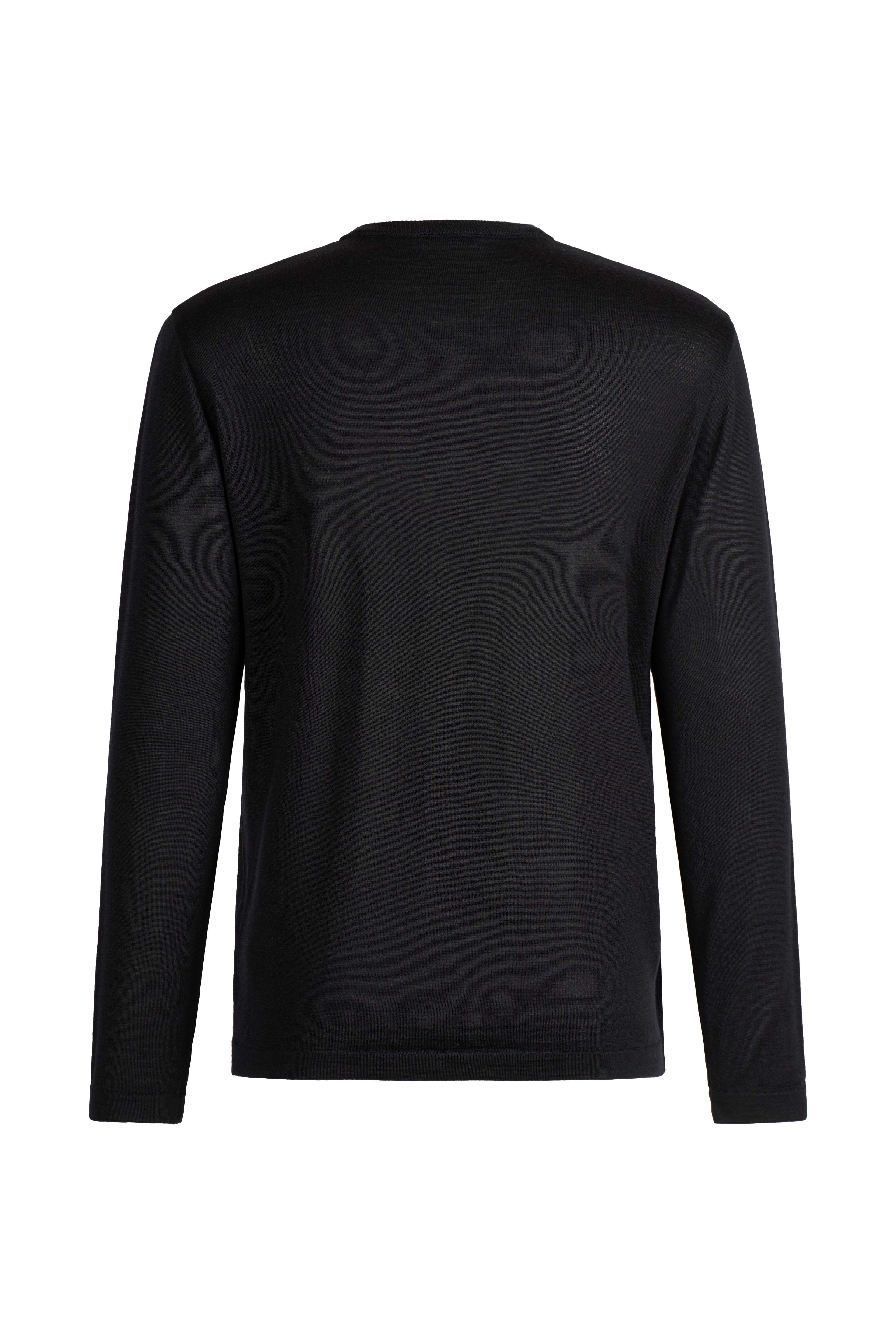 V-neck sweater made of extra-fine Merino silk, regular fit
