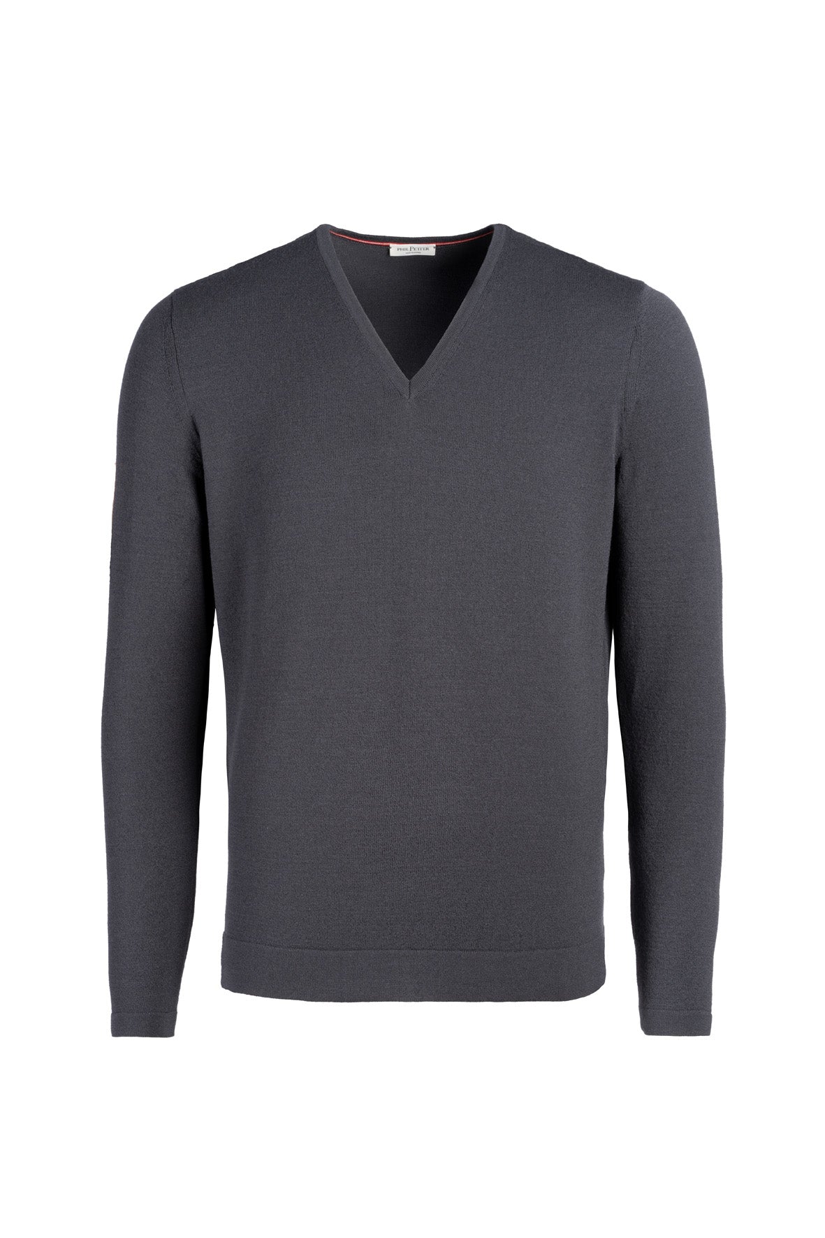 V-neck sweater made of merino wool with stretch