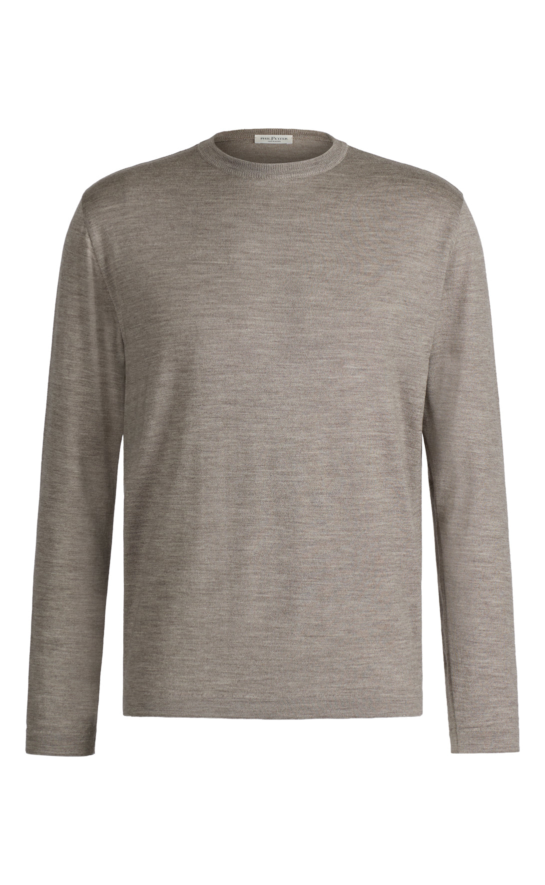 Crew neck sweater made of extra-fine Merino silk, regular fit