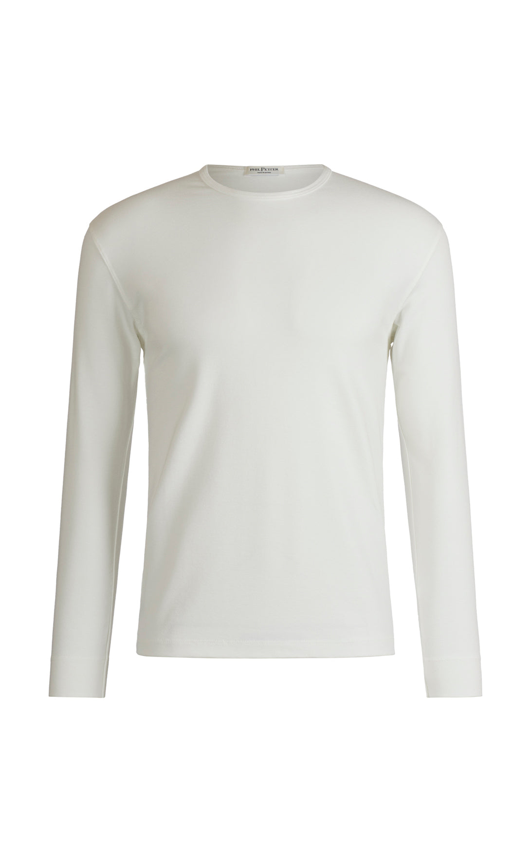 Round neck shirt made of premium jersey, long sleeve, regular fit