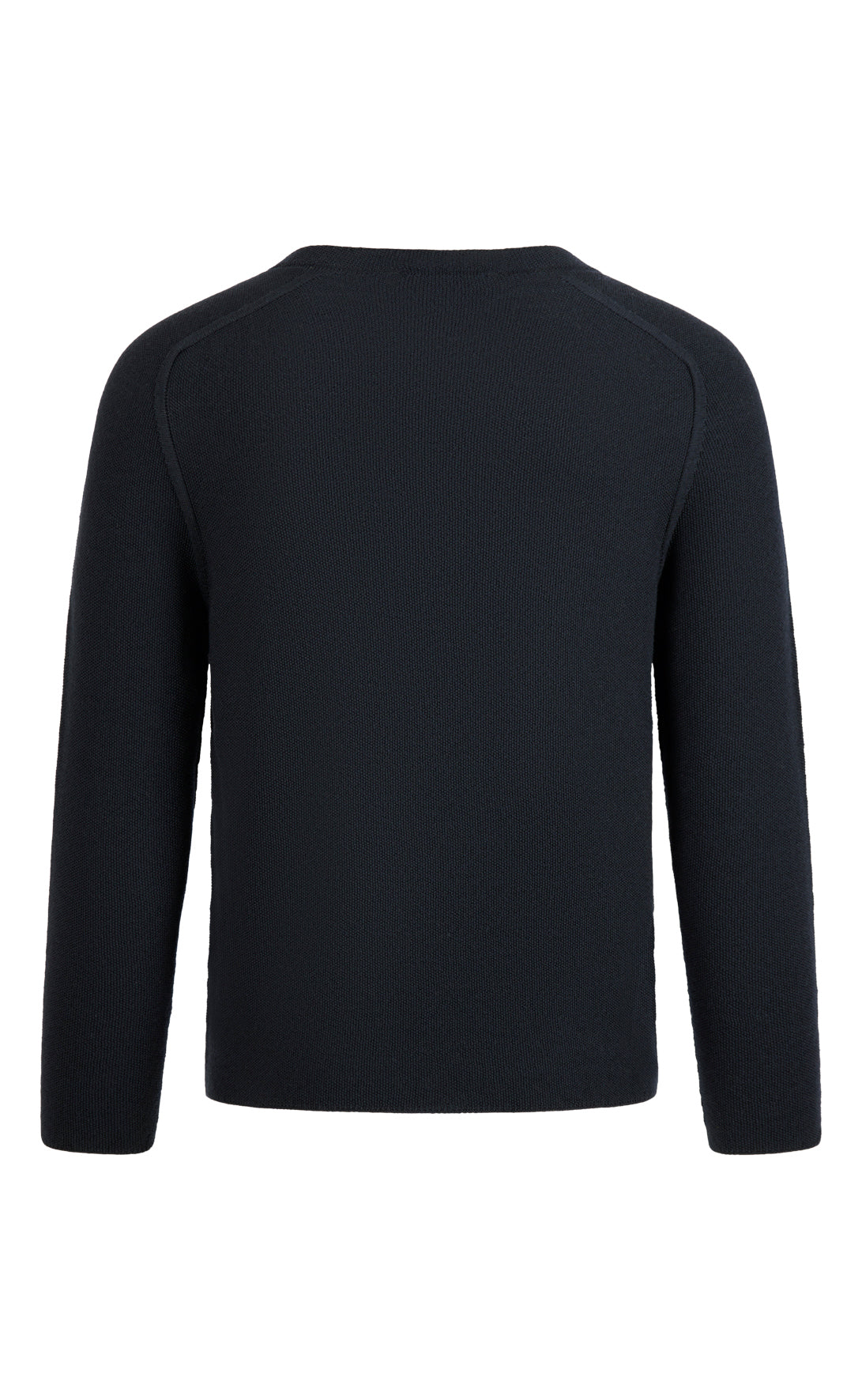 Seamlessly knitted sweater with rice grain structure made of 100% merino wool, regular fit