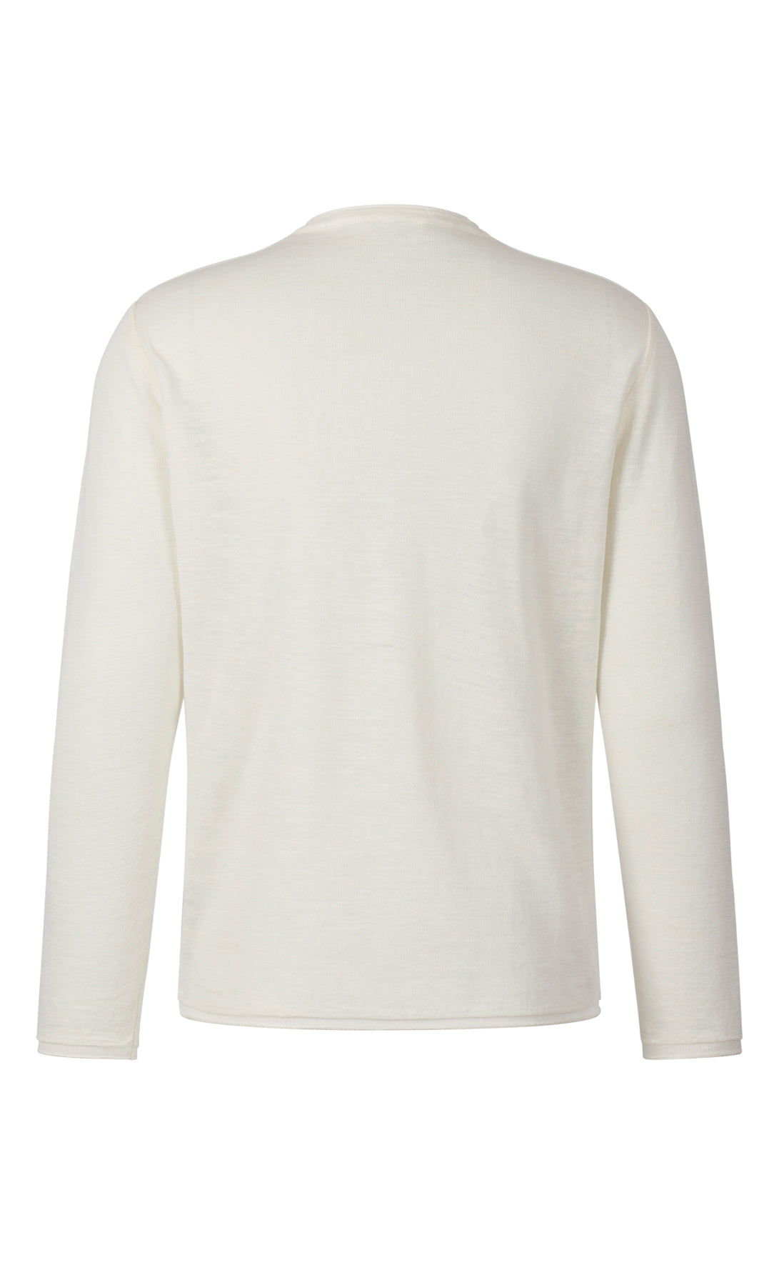 Linen double-face crew neck sweater, relaxed fit