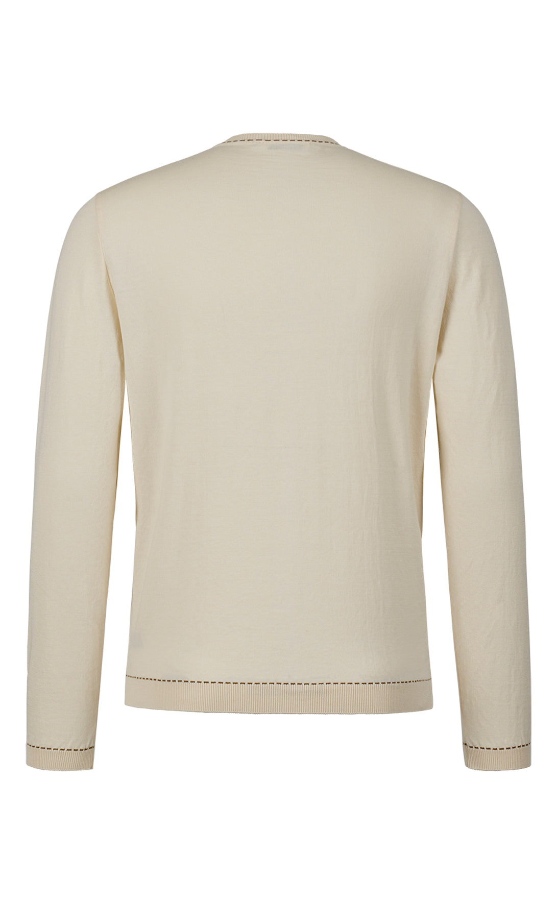 Round-neck sweater in the finest cotton, relaxed fit