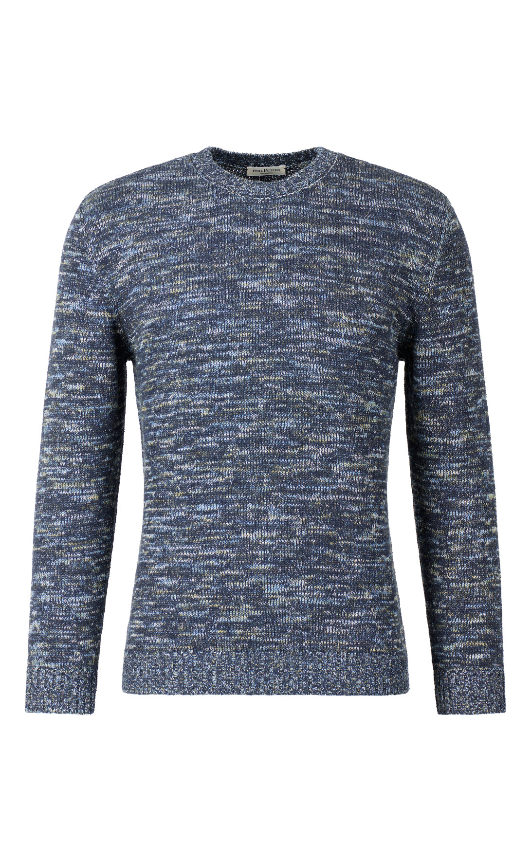 Cotton-linen mouliné jumper, relaxed fit