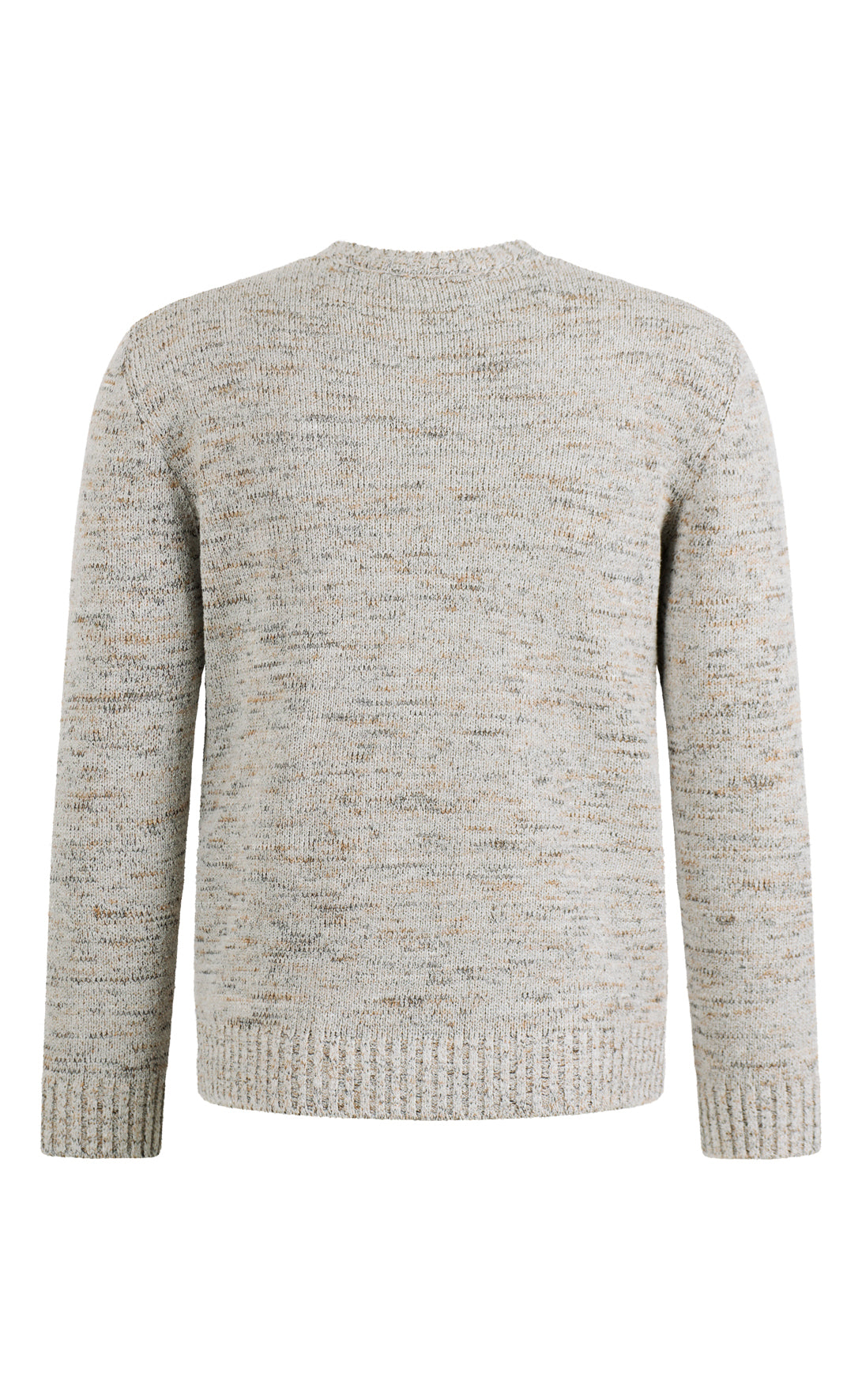 Pullover aus Baumwoll-Leinen-Mouliné, Relaxed Fit