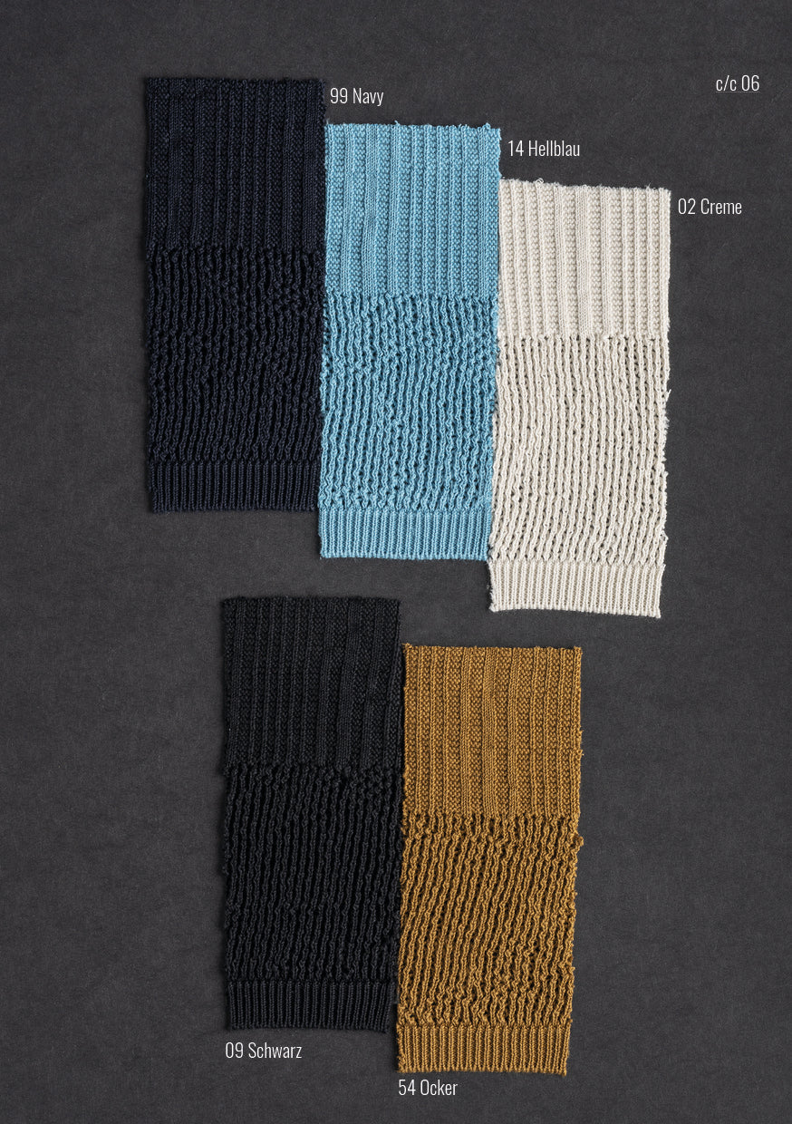 Short-sleeved pure cotton sweater in a modern crochet knit