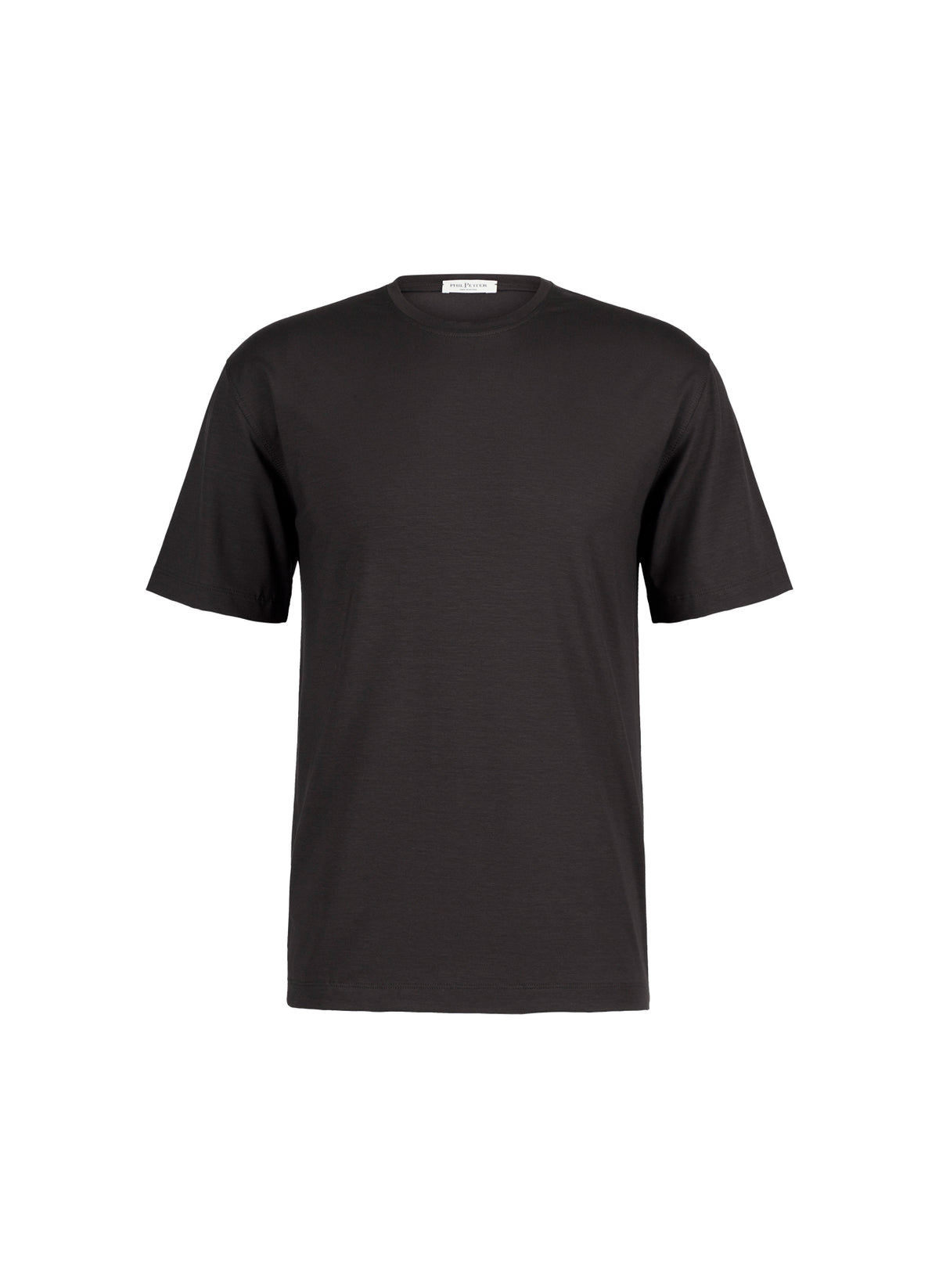 Easy-care premium T-shirt in subtly textured viscose jersey, relaxed fit