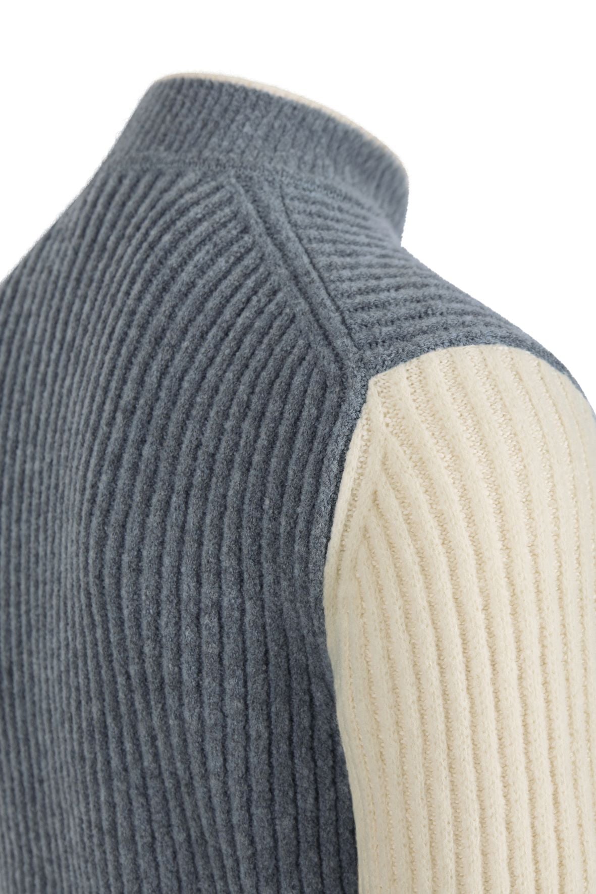 College jacket made of lightweight merino bouclé yarn with a ribbed structure, relaxed fit