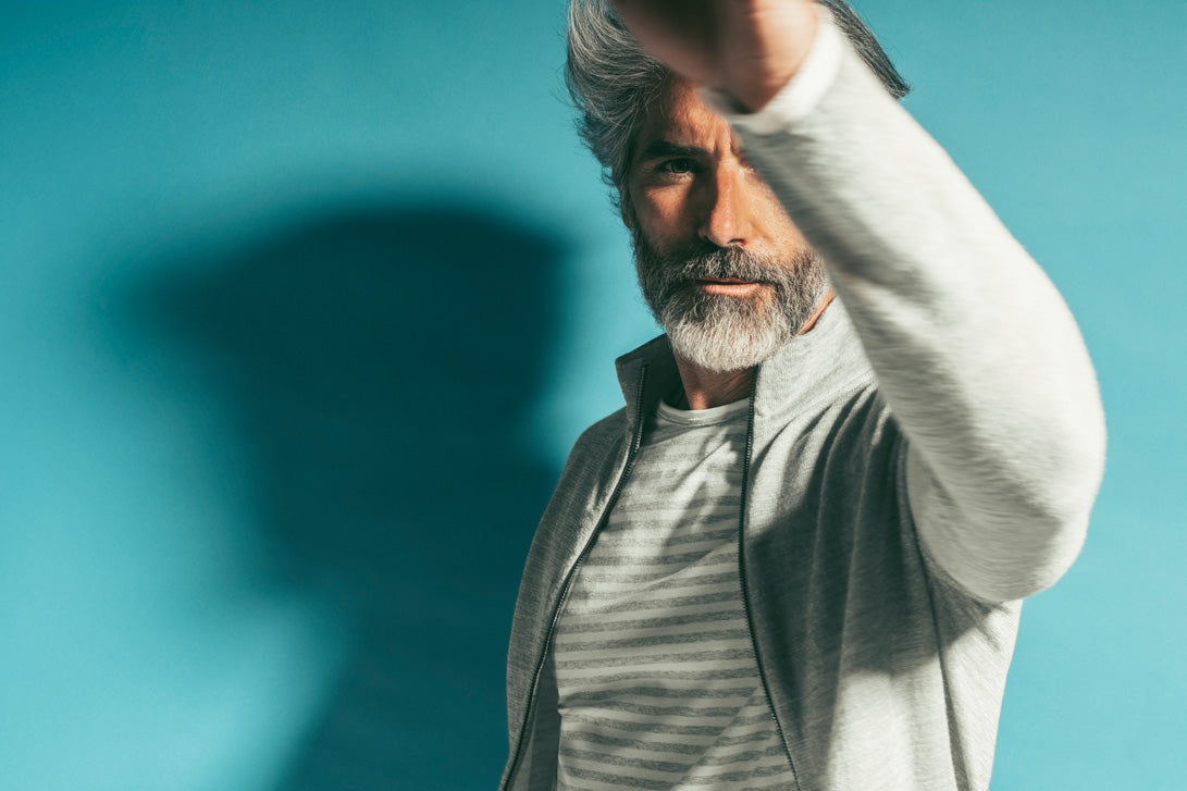 Zippjacke aus Leinen-Doubleface, relaxed fit