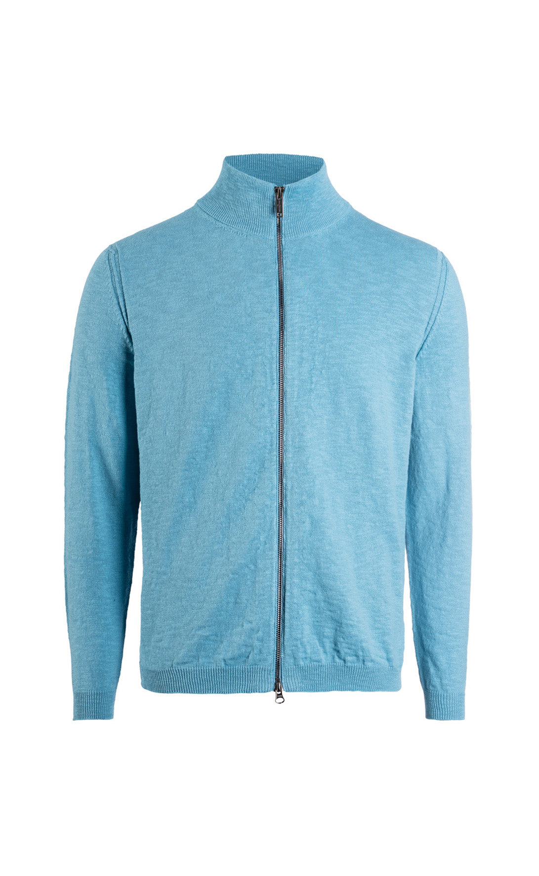 Zippjacke aus weichem Baumwoll Flammengarn, Relaxed Fit