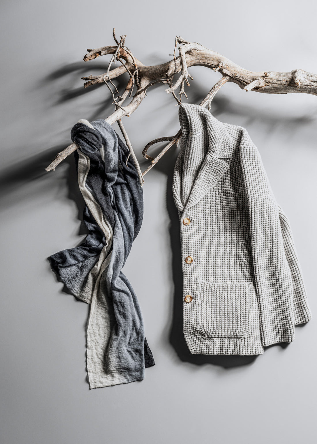 knitted jacket made of cashmere-merino blend