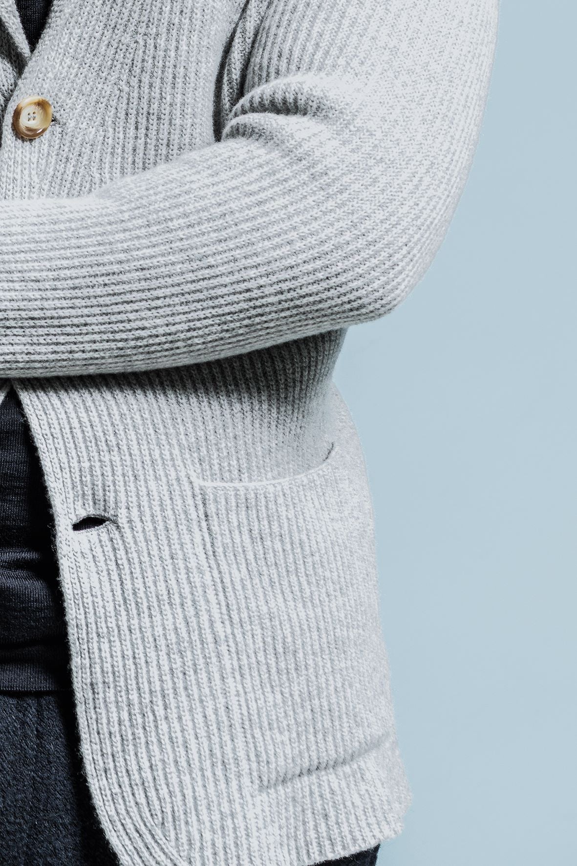 knitted jacket made of cashmere-merino blend