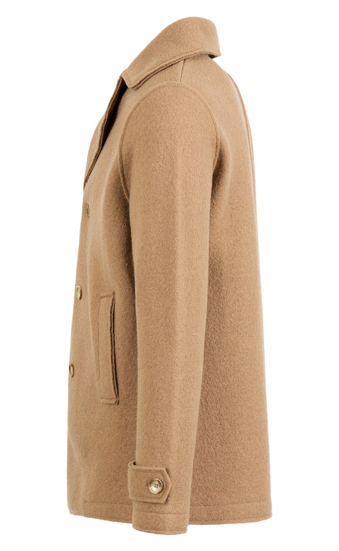 Caban jacket made of 100% felted merino wool, relaxed fit