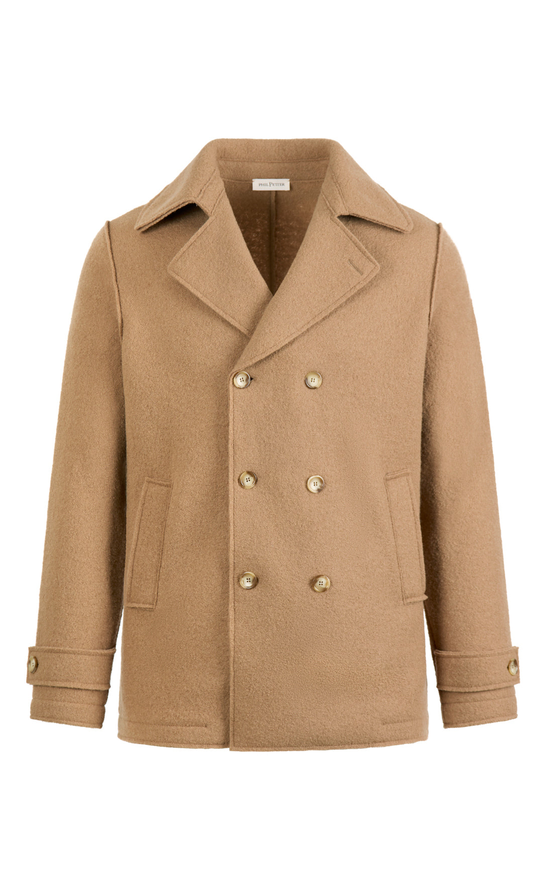 Caban jacket made of 100% felted merino wool, relaxed fit