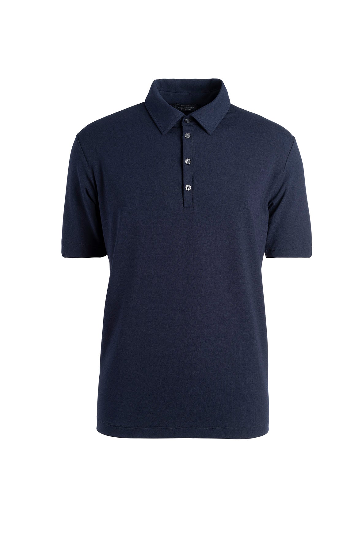 Polo shirt made of premium jersey, short sleeve, with button placket