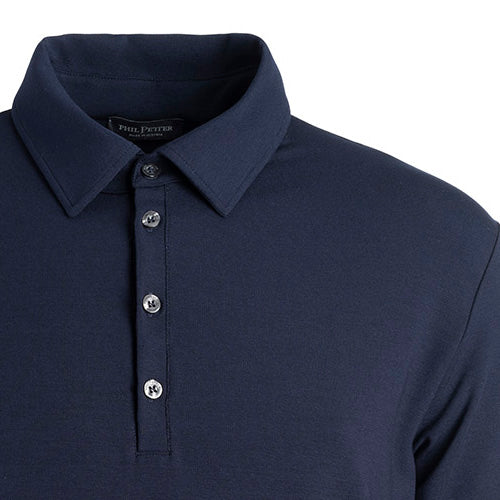 Polo shirt made of premium jersey, short sleeve, with button placket
