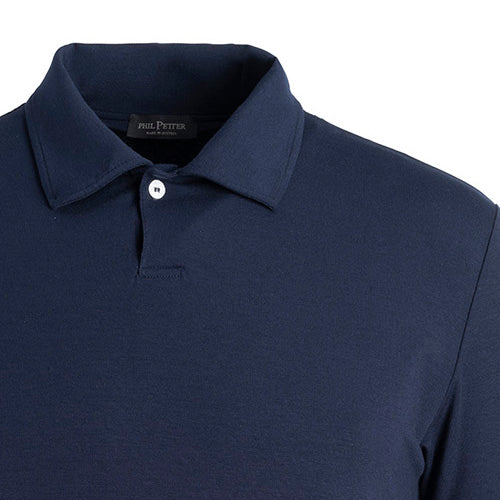 Polo shirt made of premium viscose jersey, 1-button