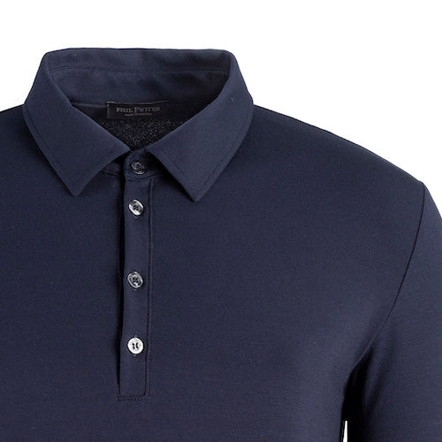 Long-sleeved polo made of viscose premium jersey