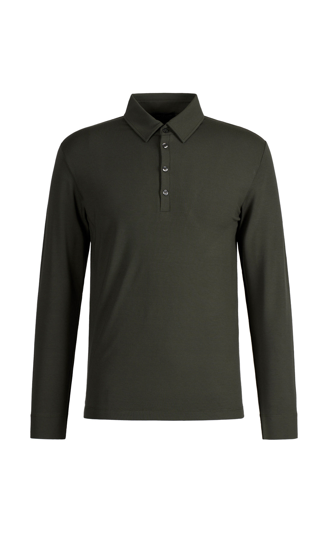 Long-sleeved polo made of viscose premium jersey