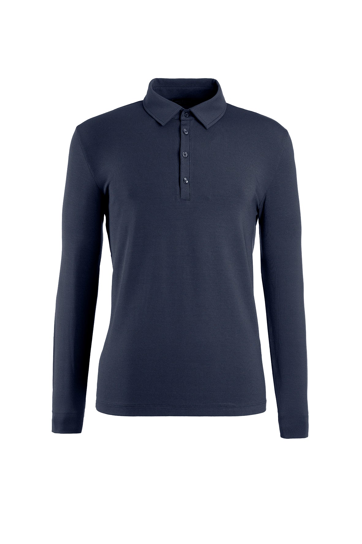Long-sleeved polo made of viscose premium jersey