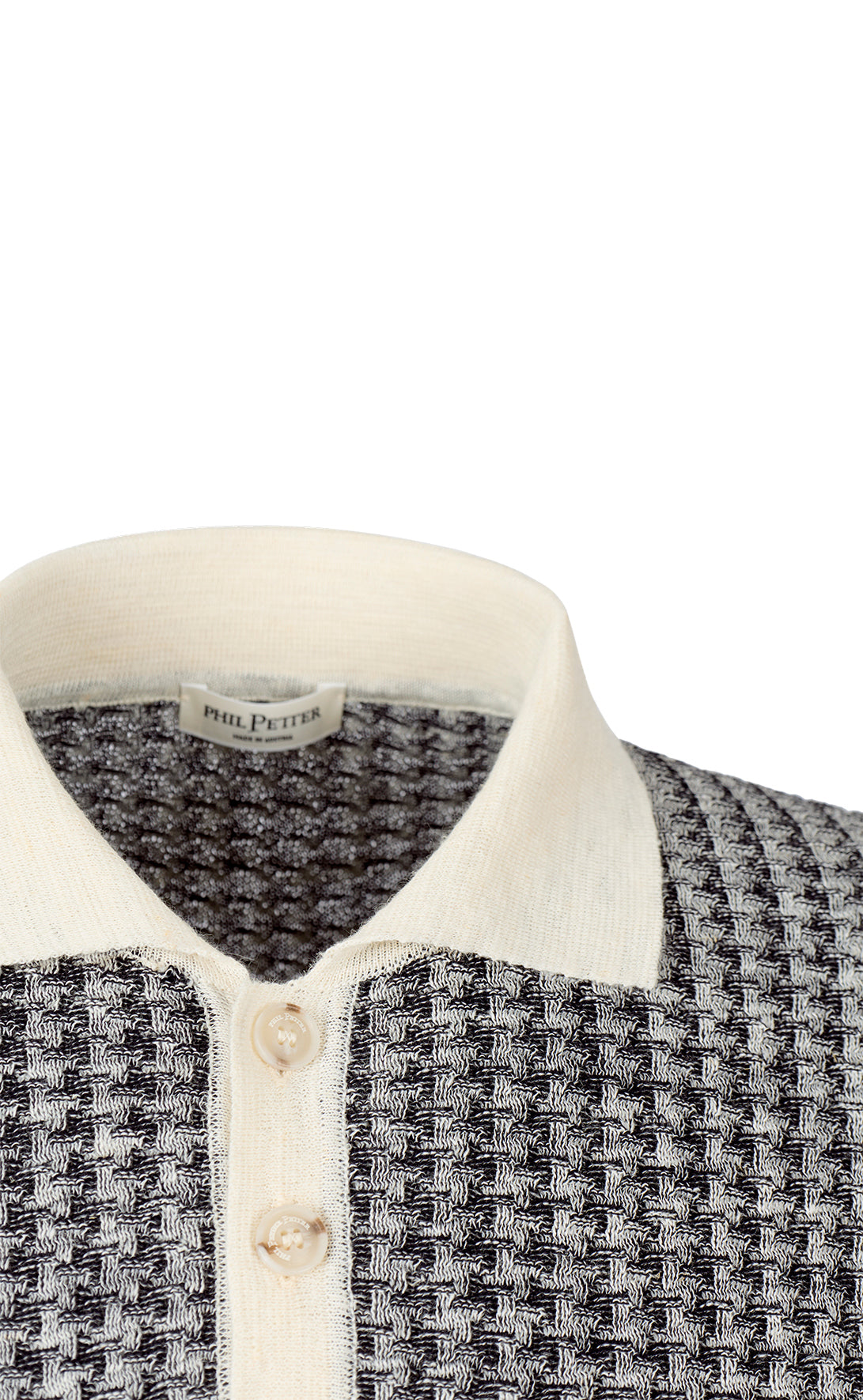 Linen-cotton knit polo shirt, regular fit