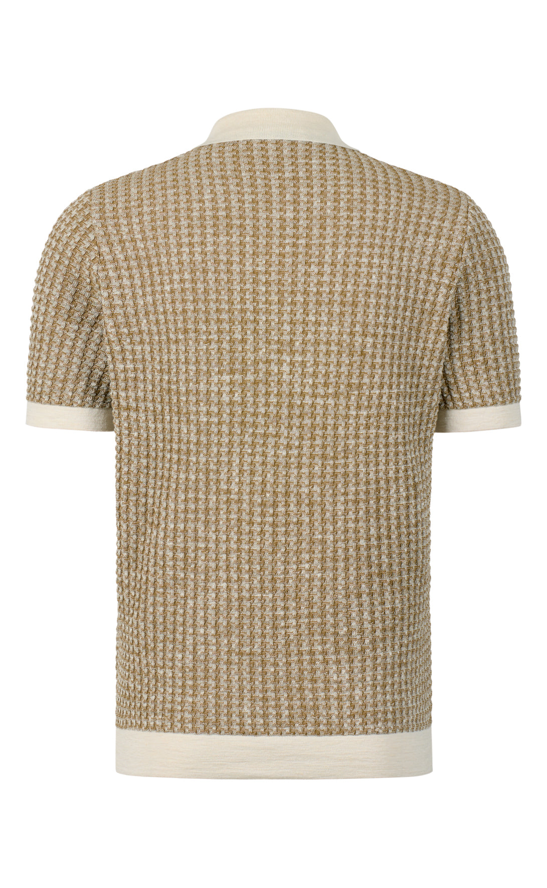 Linen-cotton knit polo shirt, regular fit