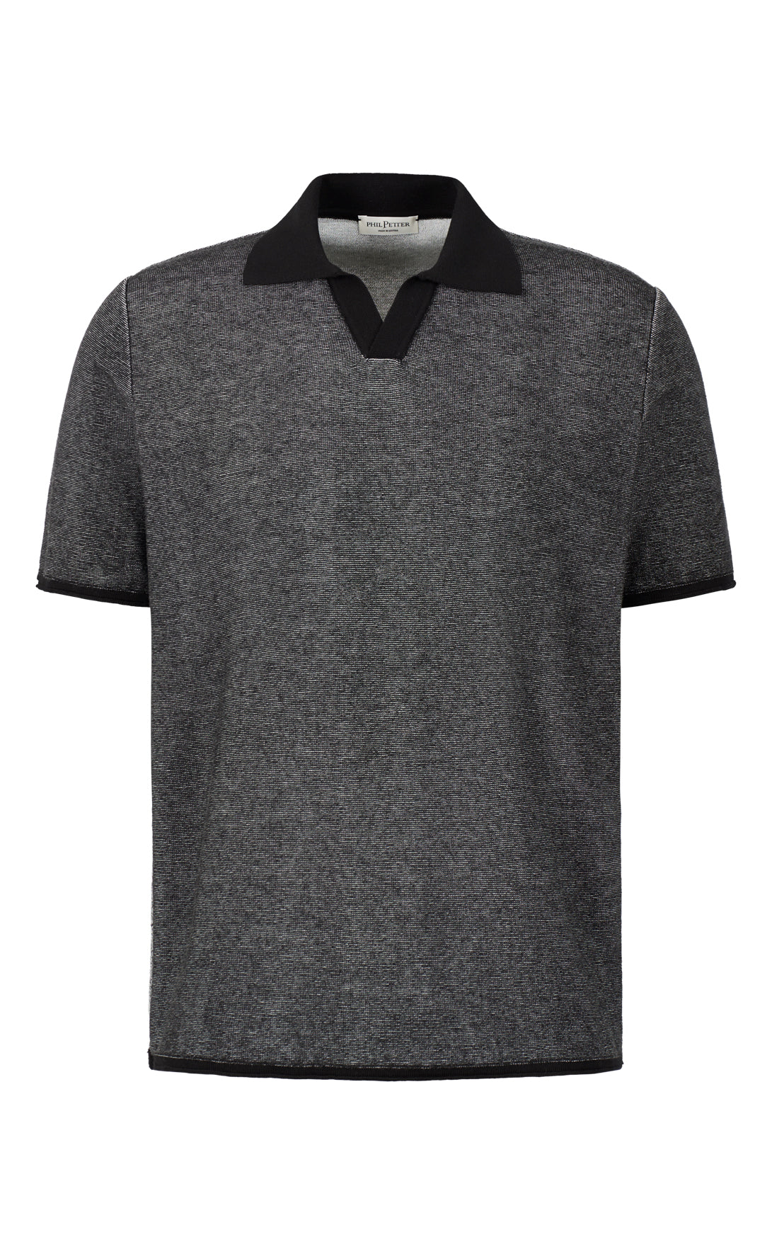 Supersoft knitted polo shirt made of the finest cotton, double-faced, relaxed fit