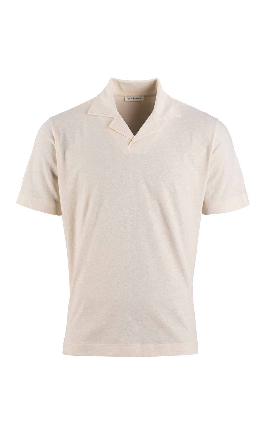 Polo shirt made from a cooling cotton-linen blend, casual fit