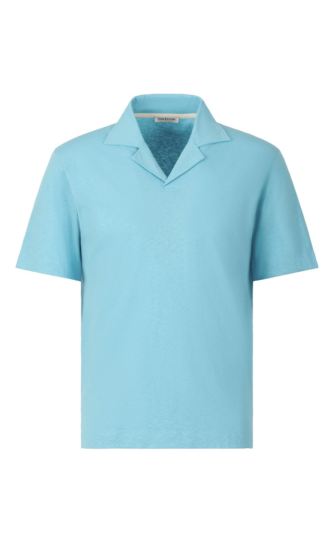 Polo shirt made from a cooling cotton-linen blend, casual fit
