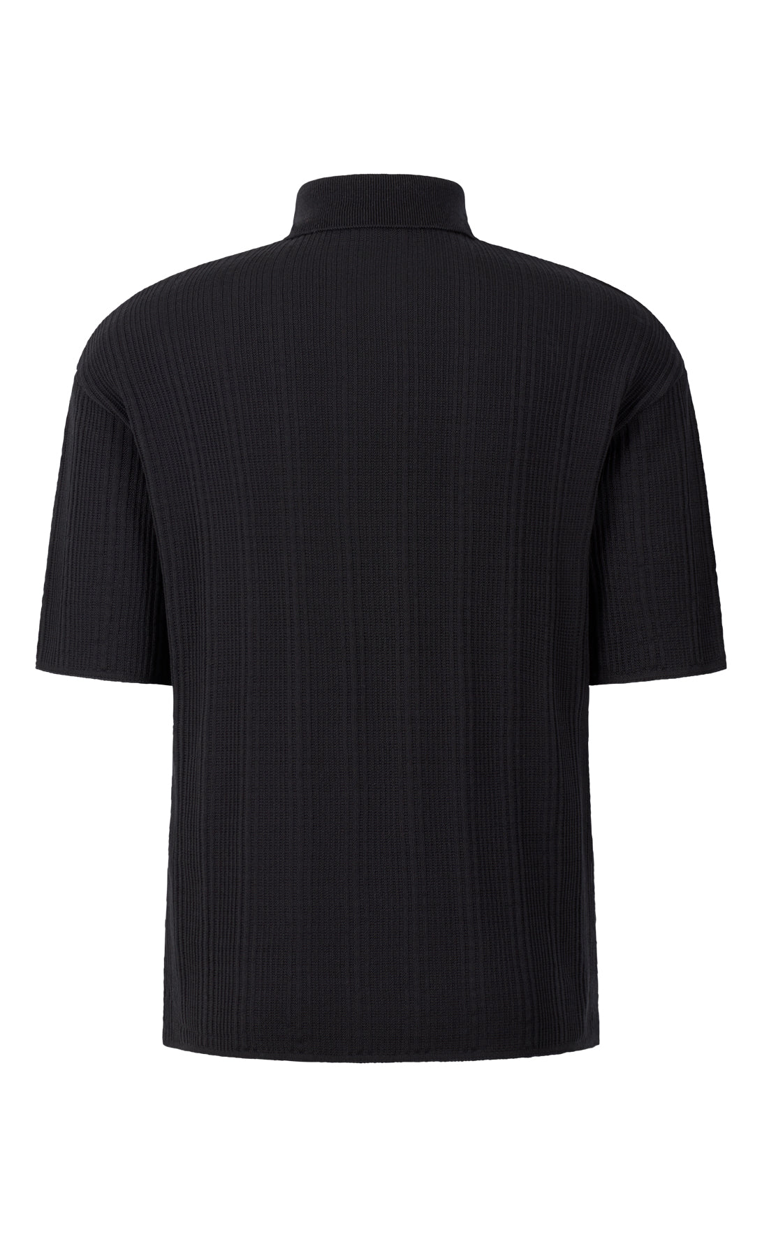 Short-sleeved shirt made from finest cotton, seersucker knit, relaxed fit