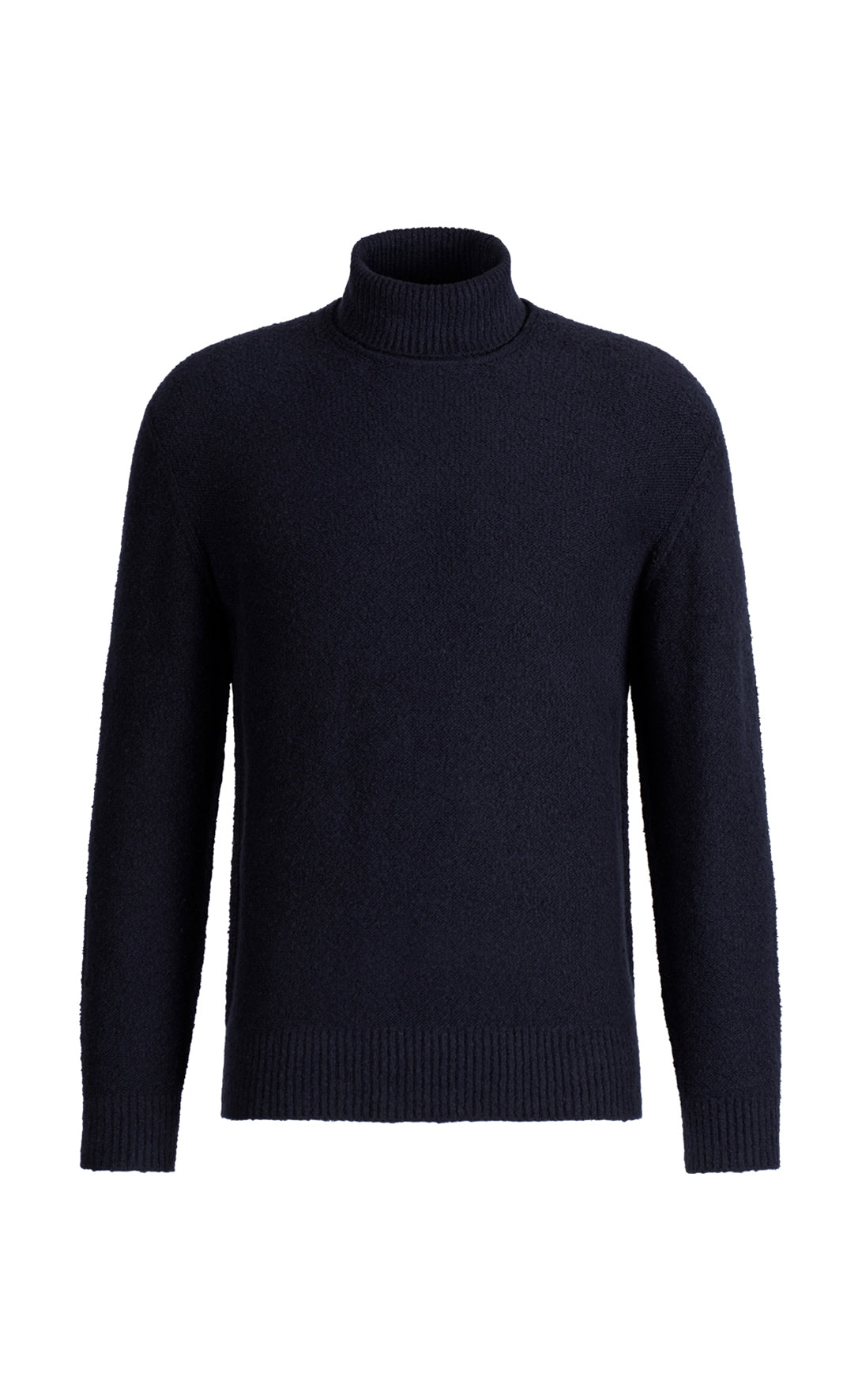 Seamless turtleneck sweater in skin-friendly winter cotton, relaxed fit