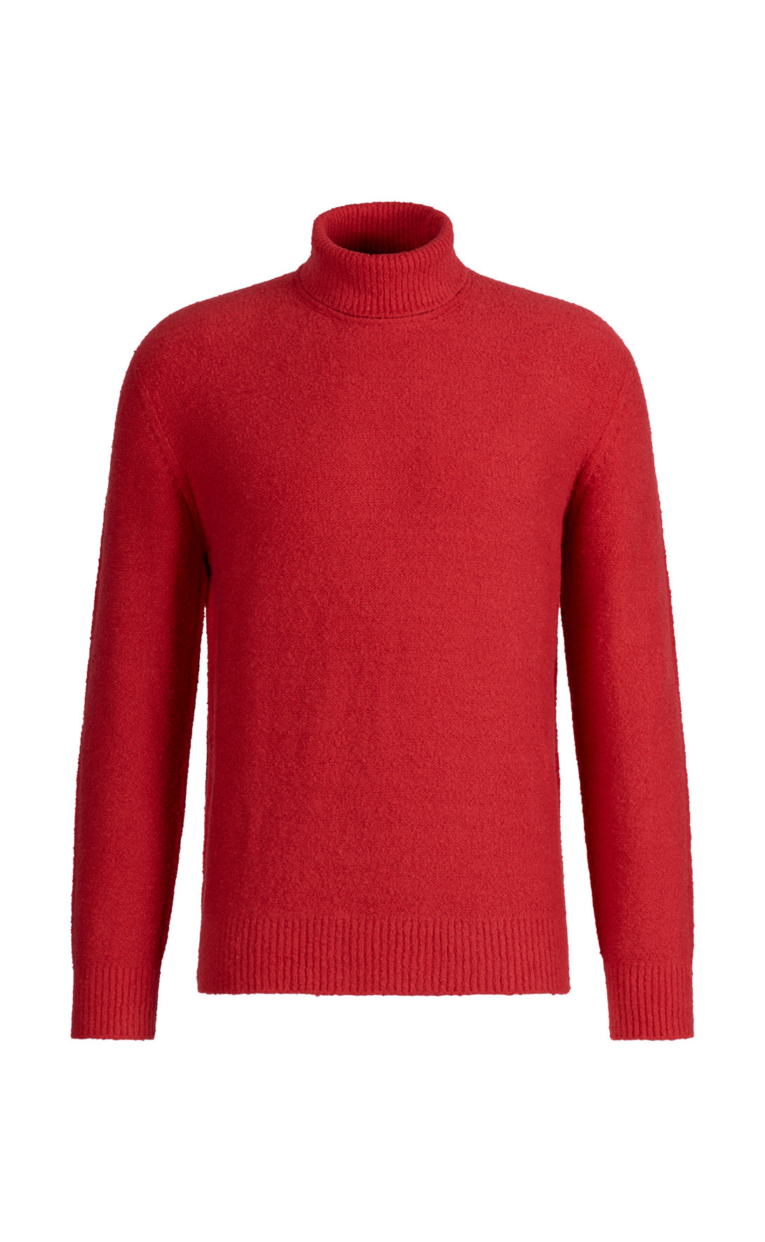 Seamless turtleneck sweater in skin-friendly winter cotton, relaxed fit
