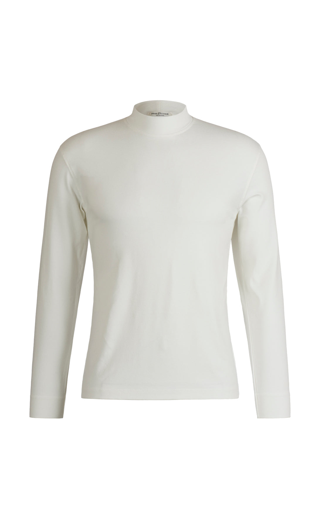 Stand-up collar shirt, long sleeve, viscose stretch