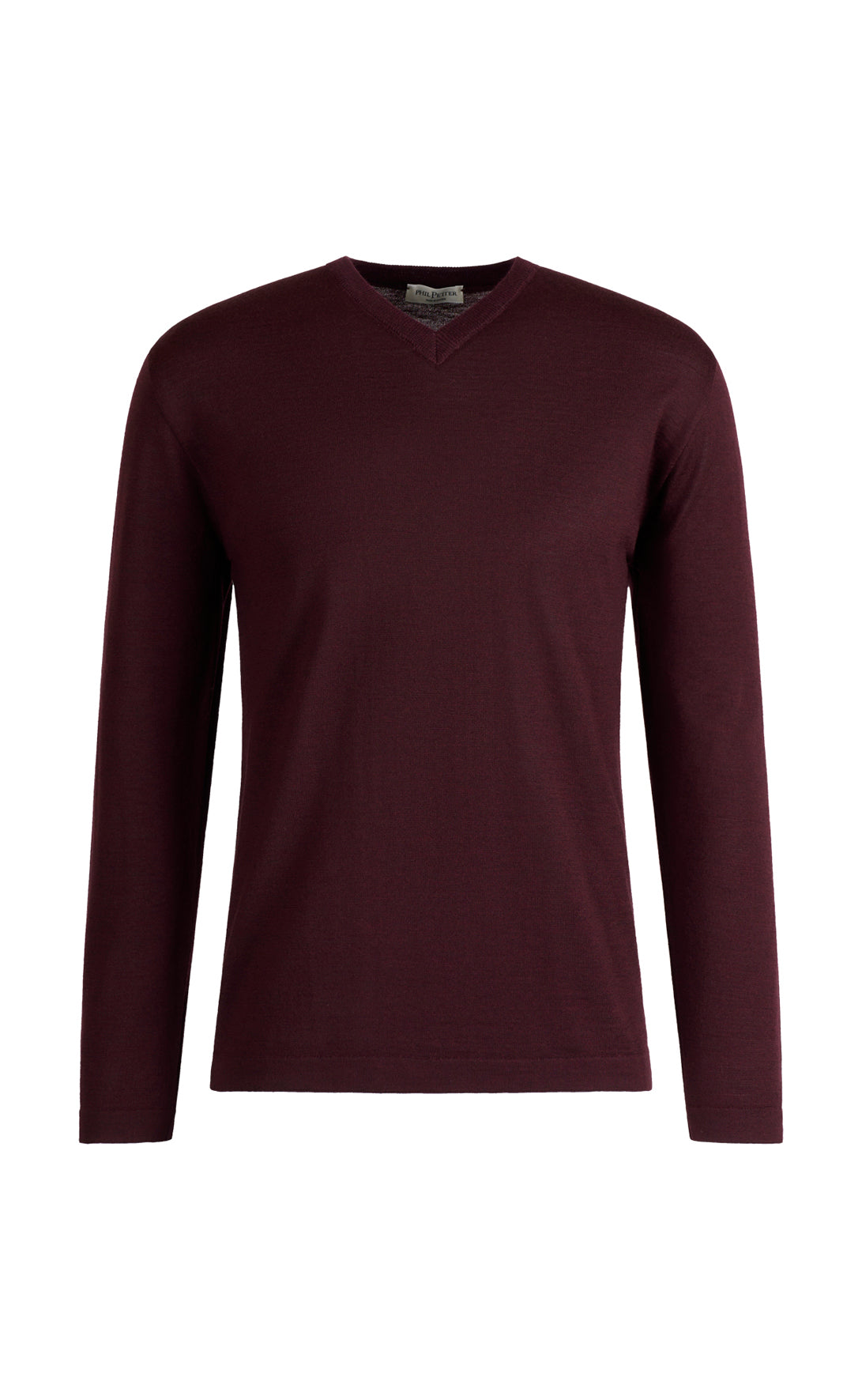V-neck sweater made of extra-fine Merino silk, regular fit