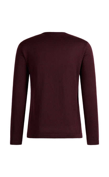 V-neck sweater made of extra-fine Merino silk, regular fit