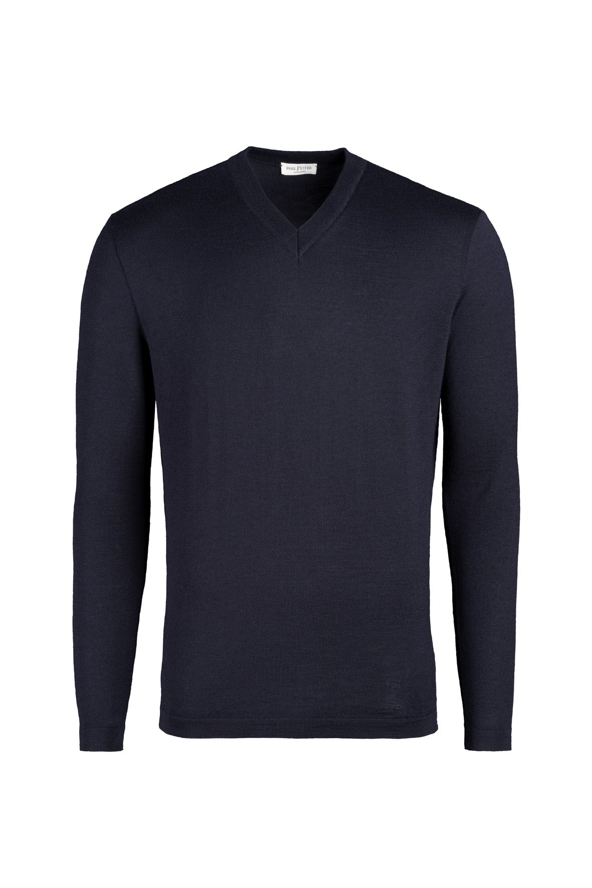 V-neck sweater made of extra-fine Merino silk, regular fit