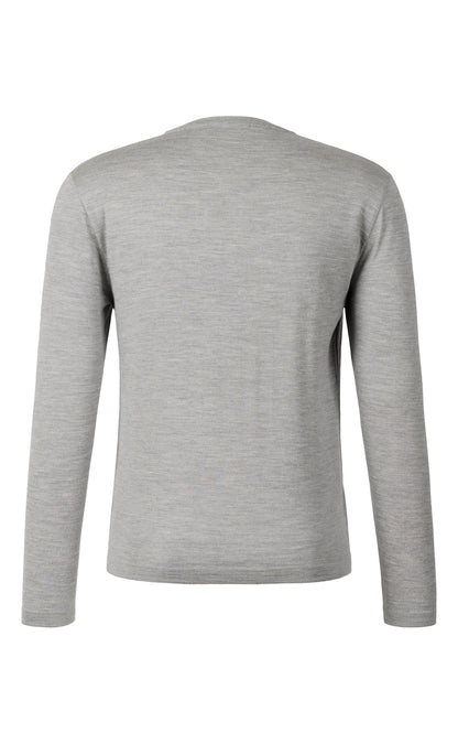 V-neck sweater made of extra-fine Merino silk, regular fit