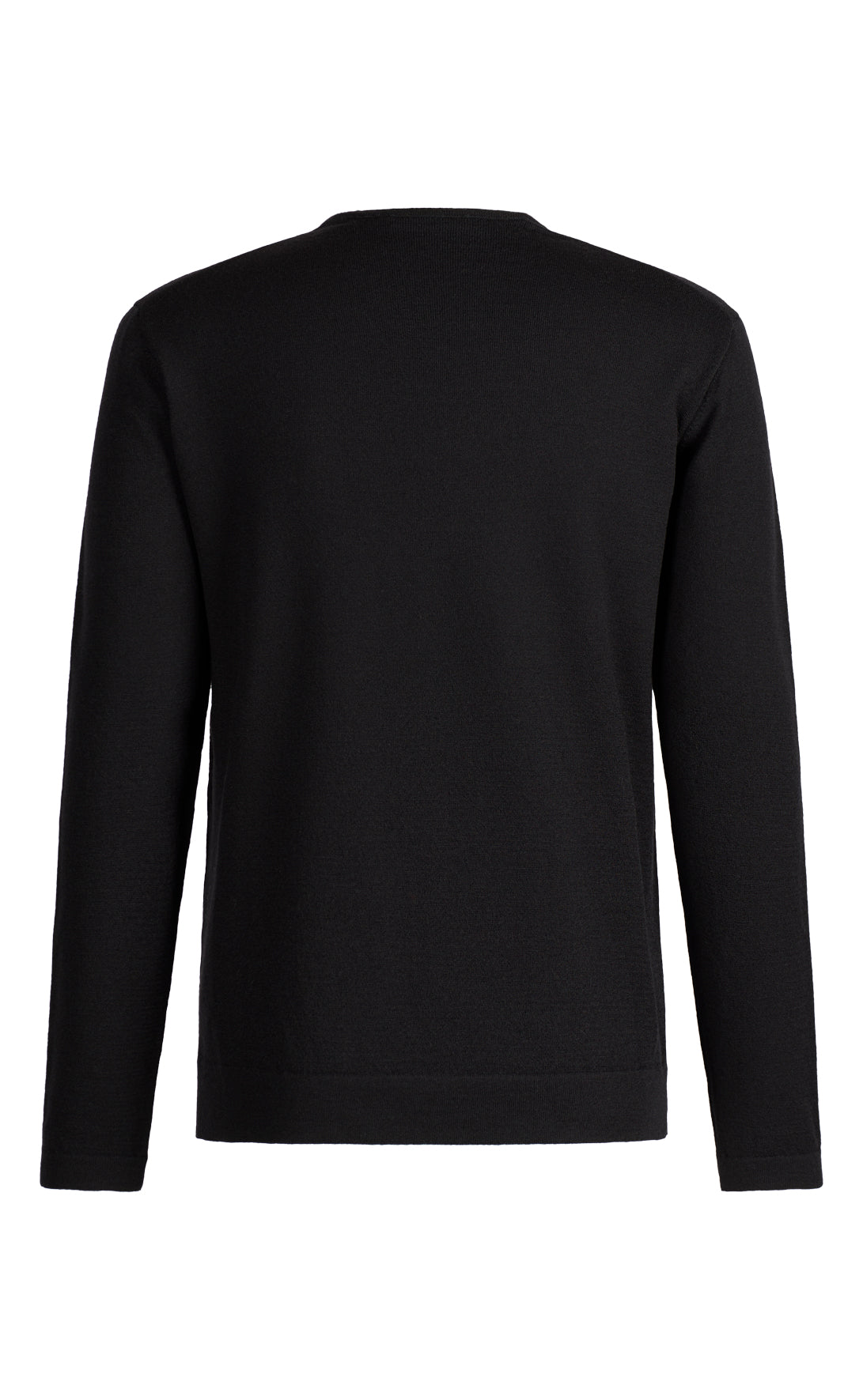 Merino wool V-neck sweater with functional stretch content