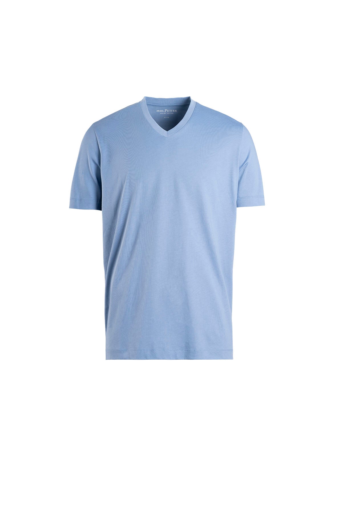 V-neck short-sleeved shirt, Supima Cotton Jersey
