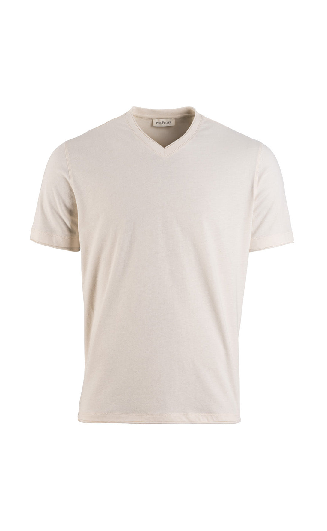 V-neck T-shirt in finest Pima cotton jersey, regular fit