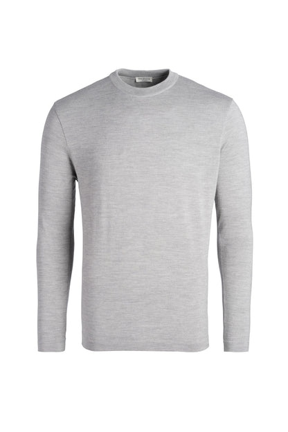 round neck sweater merino silk