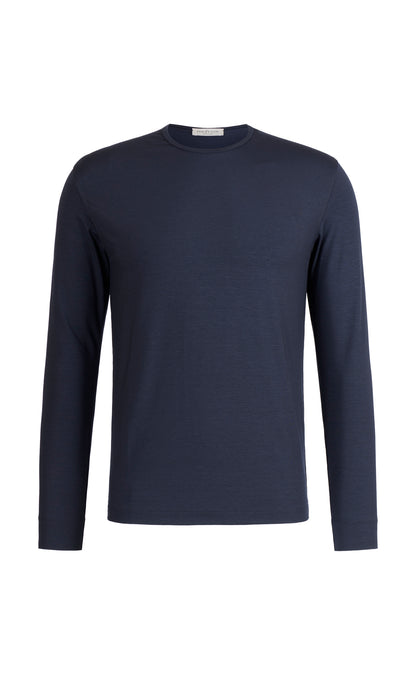 Easy-care and ultra-comfortable: long-sleeve shirt in Premium Jersey LIGHT, regular fit