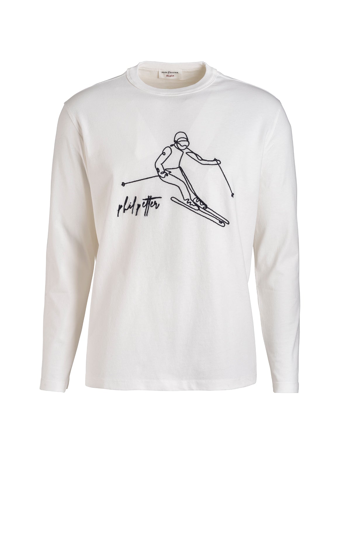 Long-sleeved logo t-shirt in cotton jersey, casual fit