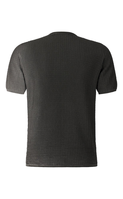 Unique: seamless T-shirt in 3D knit made of the finest cotton, relaxed fit