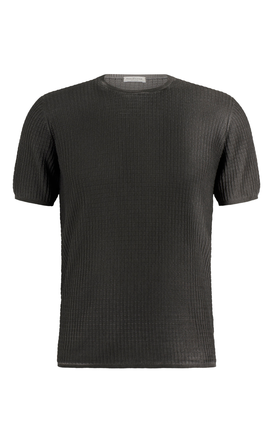 Unique: seamless T-shirt in 3D knit made of the finest cotton, relaxed fit