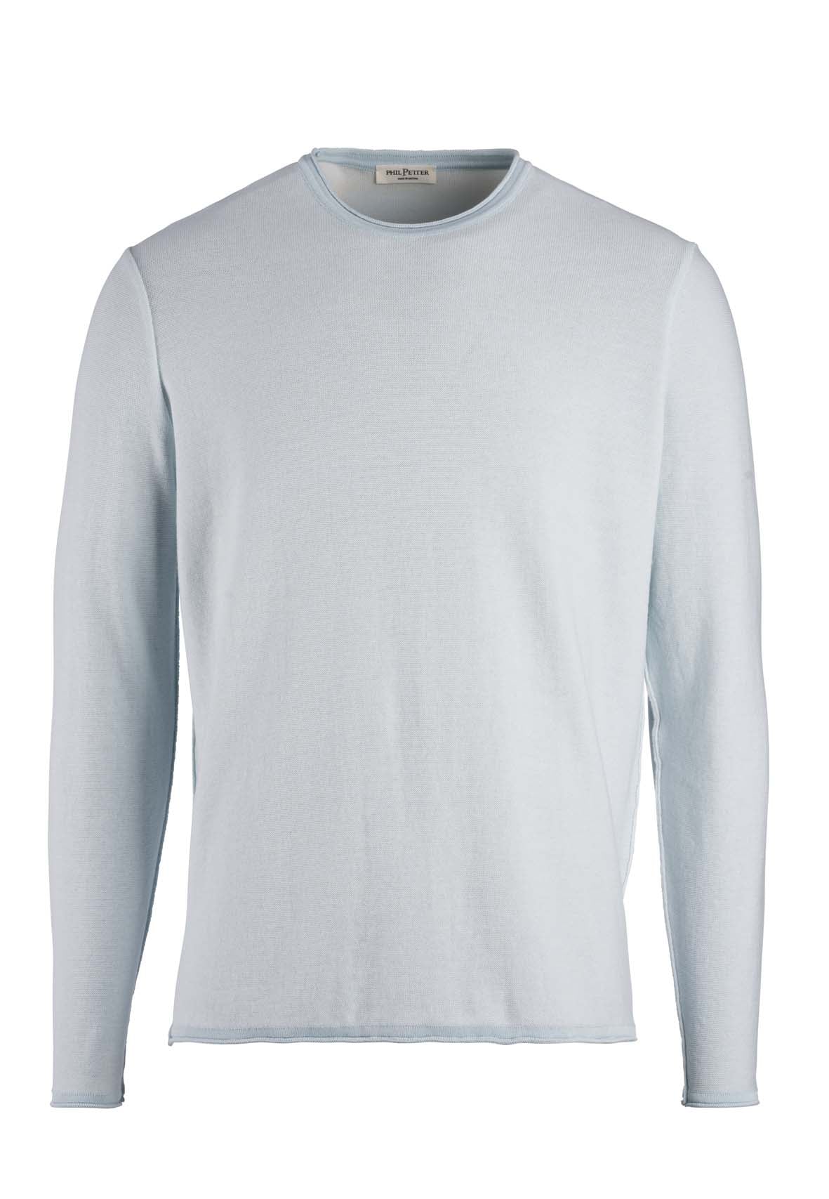 Super soft round neck sweater made of the finest cotton, double face, relaxed fit