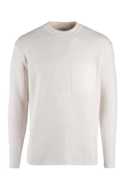 Milano knit round neck sweater made of the finest cotton, relaxed fit