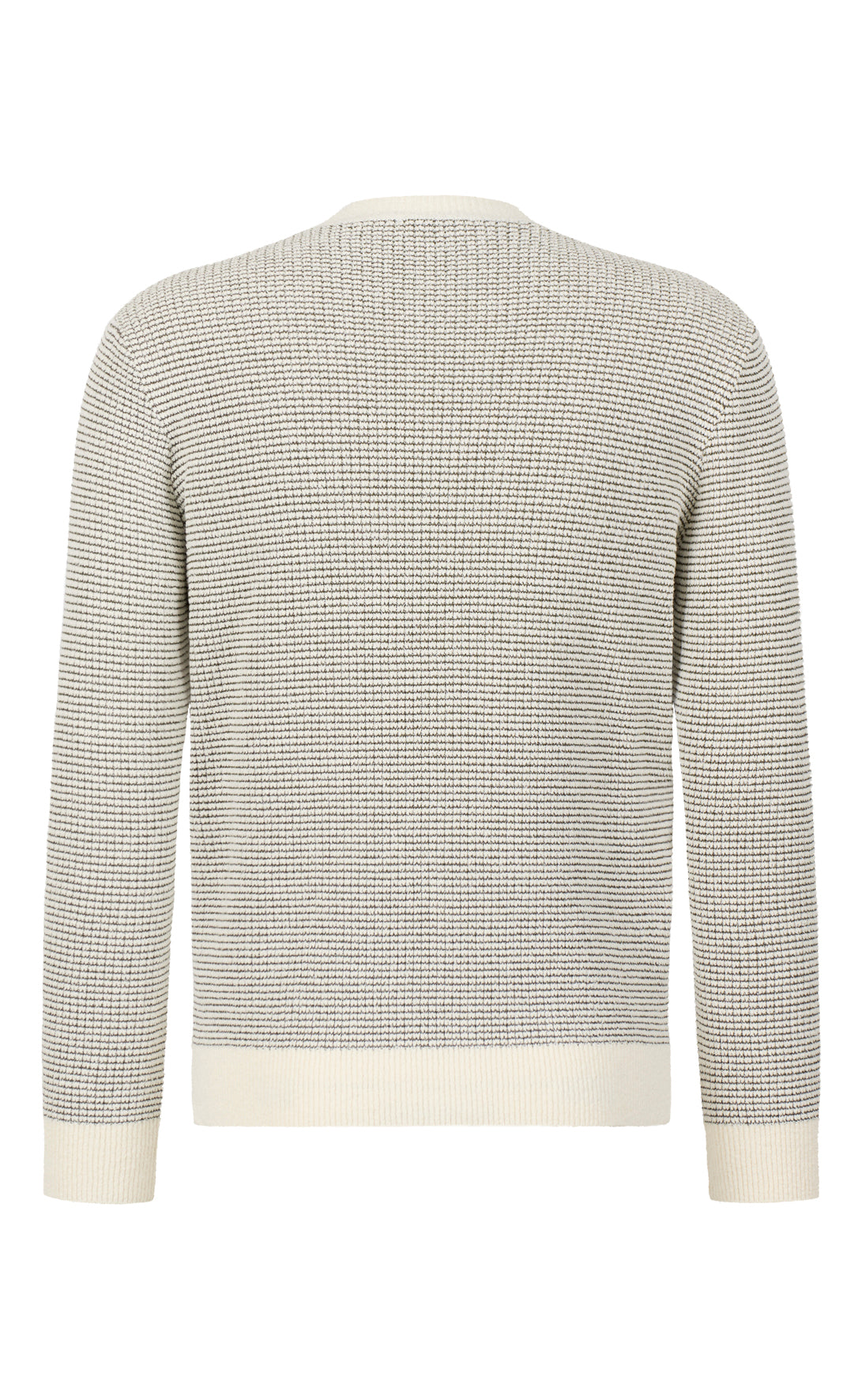 Round neck sweater made of light cotton bouclé and cooling cotton