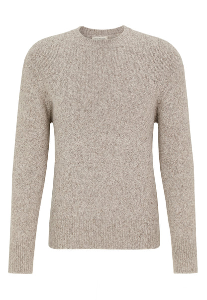 Supersofter Rundhalspullover in Tweedoptik, relaxed fit
