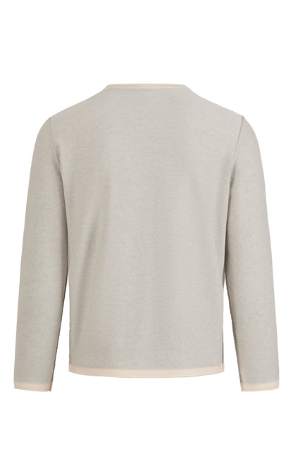 Super soft double-face sweater: merino on the outside, cotton on the inside, relaxed fit